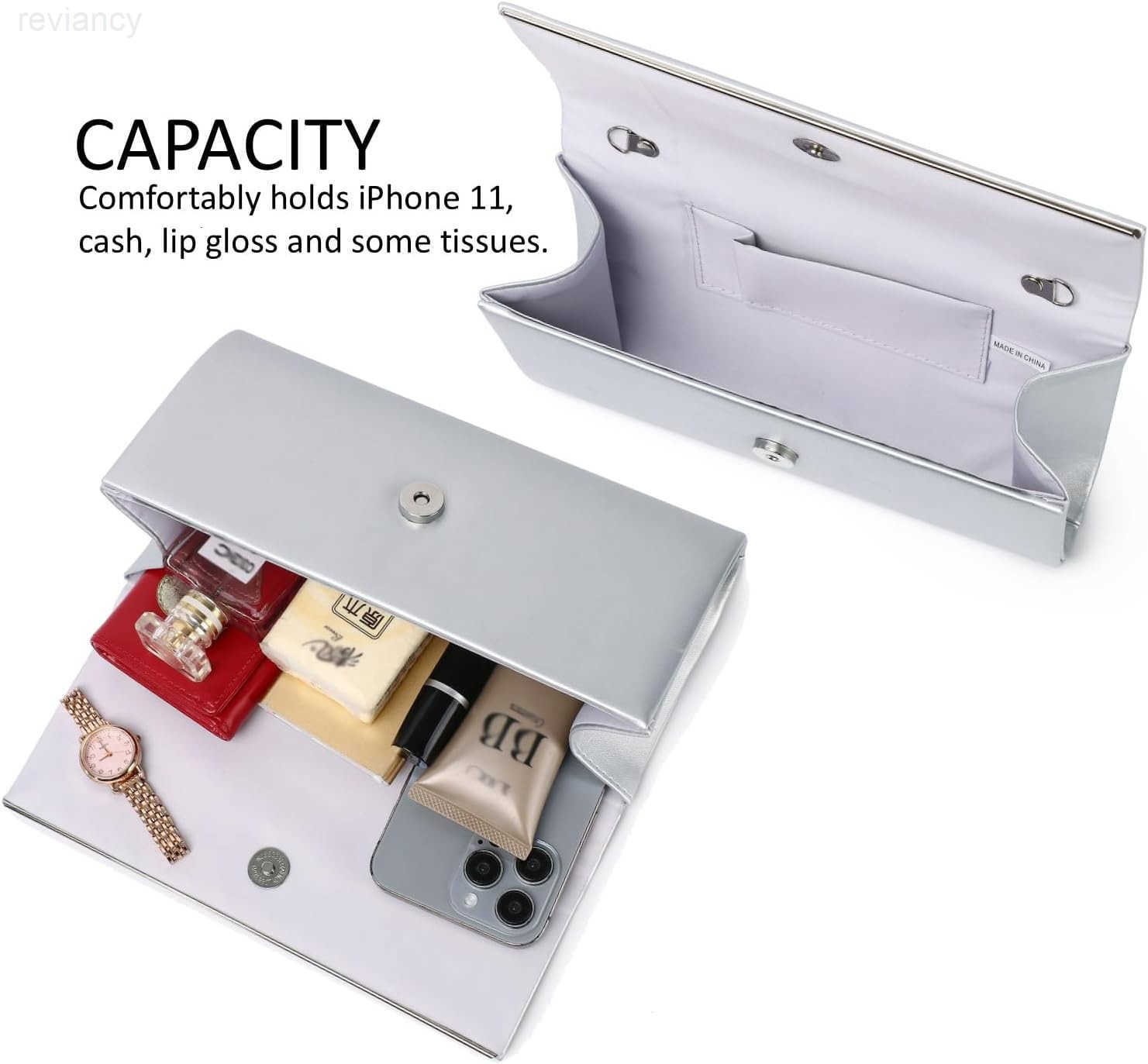 Women Evening Bag Vegan Leather Clutch Purse Shoulder Crossbody Envelope Bag for Party Wedding Prom BridalW250908