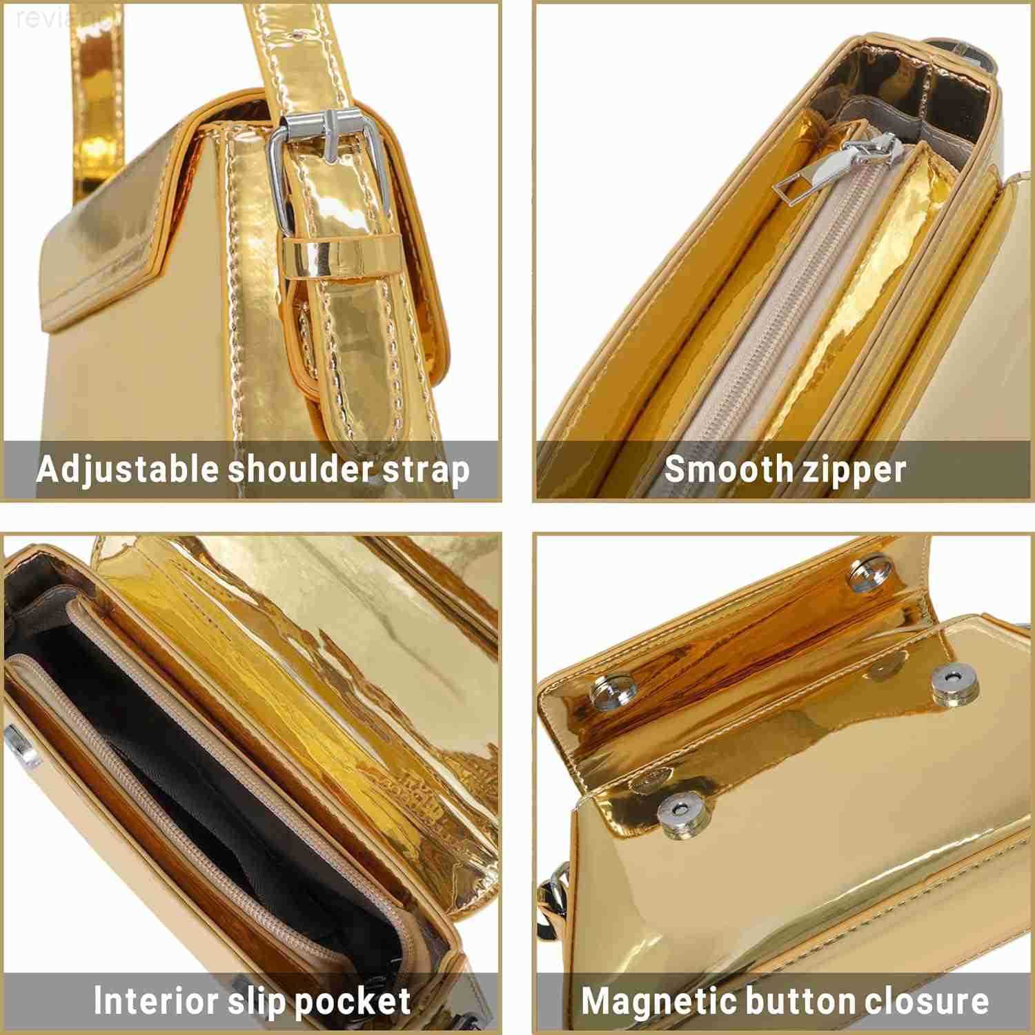 Women Small Shoulder Bag Cute Hobo Tote Handbag Evening Clutch Bag Y2k Sparkly Silver Purse for Party Prom WeddingW250908