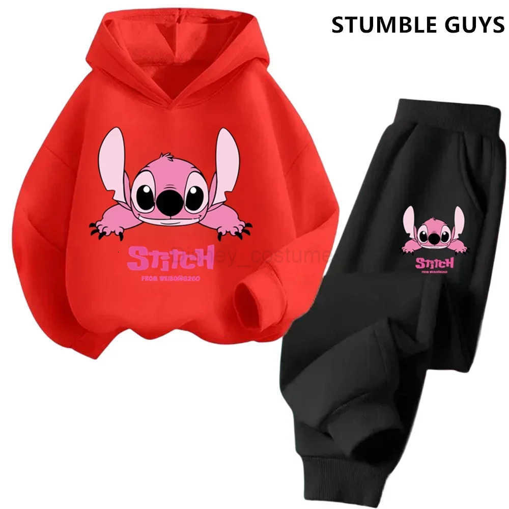 Disney Children Hoodies Stitch Kawaii Fashion Pullover Sweatshirt Anime Trucksuit Manga Cartoons Girls Boy Kids Autumn Casual Clothes H2509081