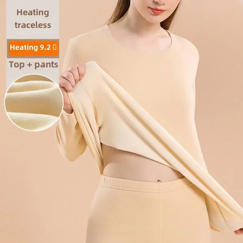 Womens Thermal Underwear Set Thermal Clothing First Base Layer Long Johns Fleece Lined Undershirt for Winter Cold Weather 250908