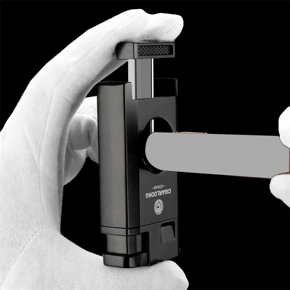 3 IN 1 Multi-functional Cigar Lighter Windproof Flame Inflatable Portable Travel V-Cutter Puncher Smoking Accessories Gift Box CLB-23LP1 W260202
