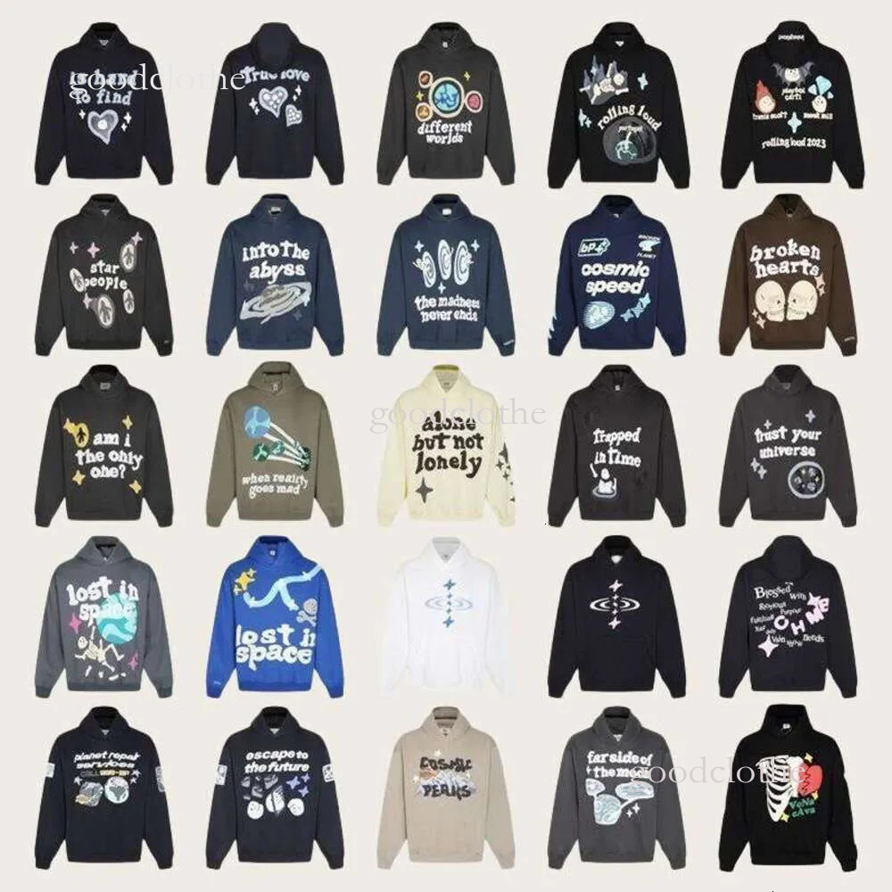 Hoodie Mens Pullover Graphic Foam Brokenly Plannet Tracksuit Planets Hoodies Letter Print Shirts Graffiti Long Sleeve Pullover O-Neck Hip Hop Sweatshirt Tops 28D