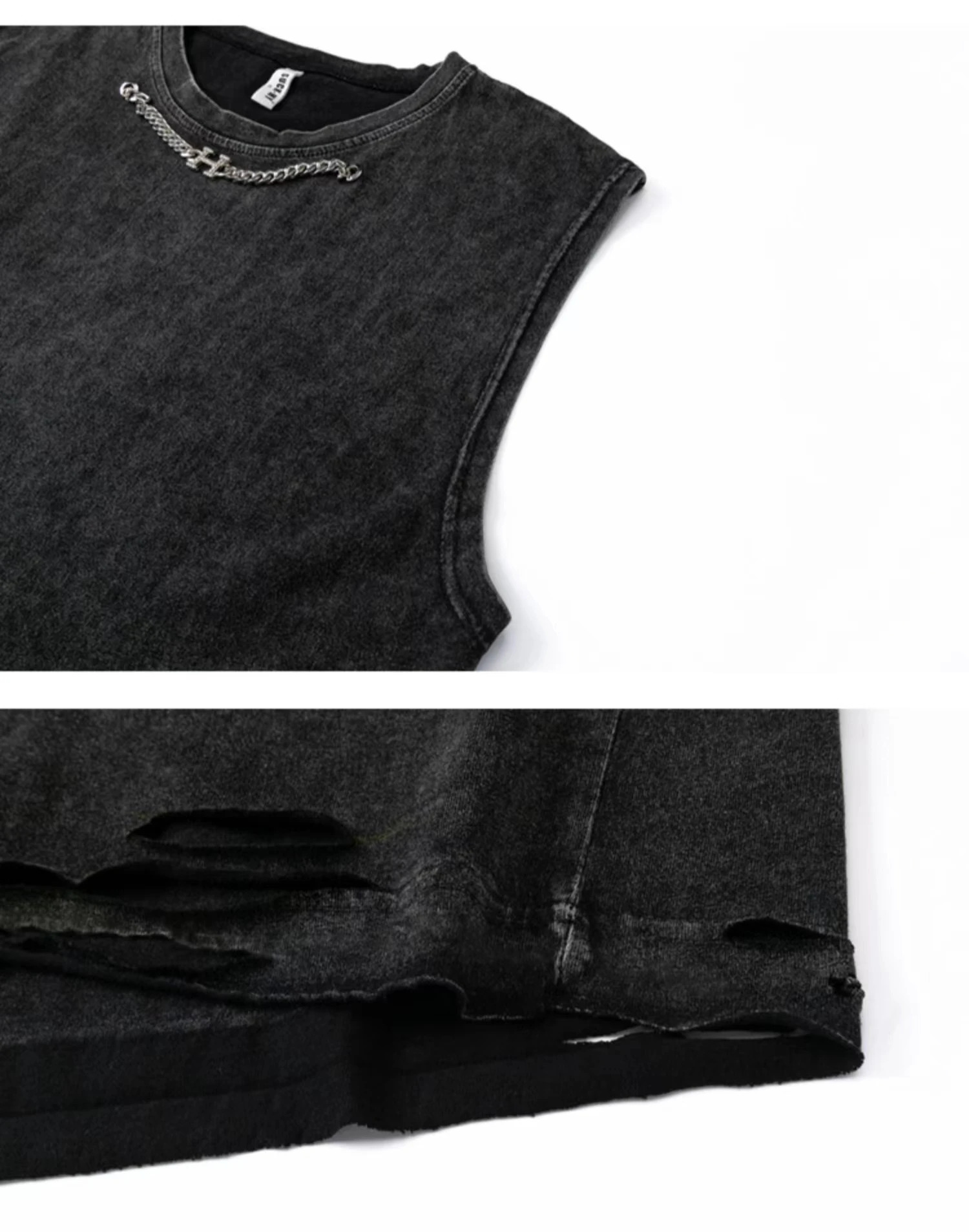 Y2K Men Clothing USA Style Street Skull Print Cotton Vest Sleeveless Tshirt Summer Man Casual Sports Fitness Tank Top Techwear 250907