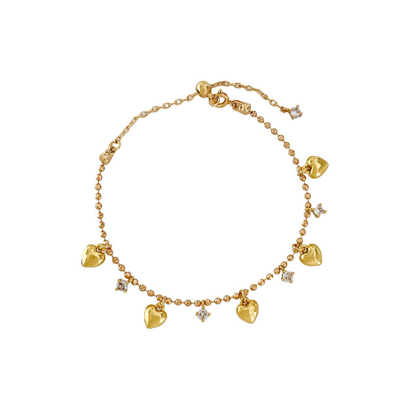 Korean Version Zircon Heart Pendant Bracelet Light High-end Sense Elegant Jewelry - view 6
