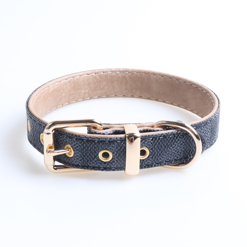 Designer Dog Collars Harness and Leashes Set Soft Adjustable Printed Classic Pet Collar Leash Sets for Small Dogs Chihuahua Fashion
