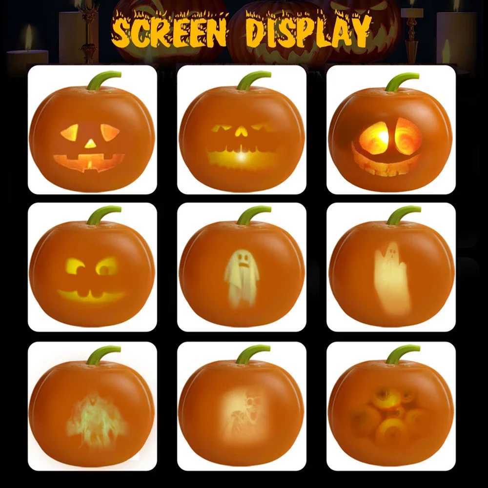 2021 New Creative Halloween Pumpkin Projection Lamp Animated Talking LED Light for Home Party DecorXJ250908