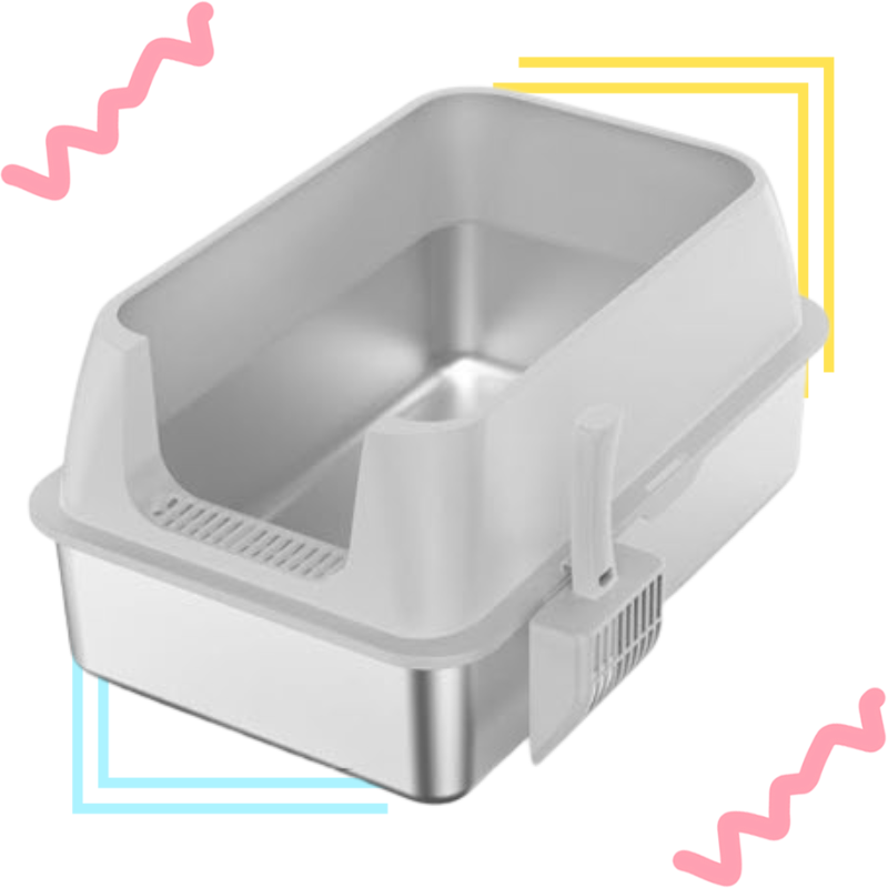 Factory Wholesale: Spacious Leak-Free Feline Toilet for Cats with Simple Cleaning Design Including shovel - JY-T