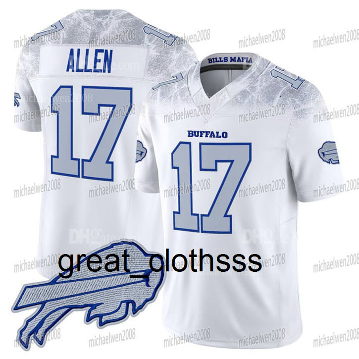 17 Josh Allen 2025 Rivalries Gothic Football Bill Jersey Joey Bosa Gabriel Davis Miller James Cook Keon Coleman Dawson Knox Beasley Milano Dalton Kincaid