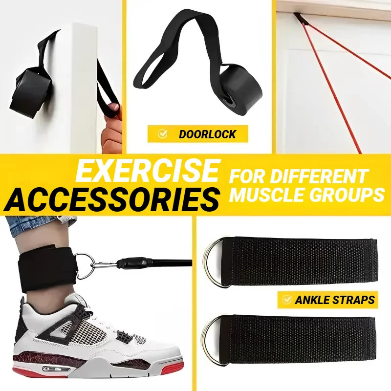 11pcsSet Pull Rope Resistance Bands Portable Fitness Equipment Ankle Strap Chest Expander Elastic Exercise Band w250908