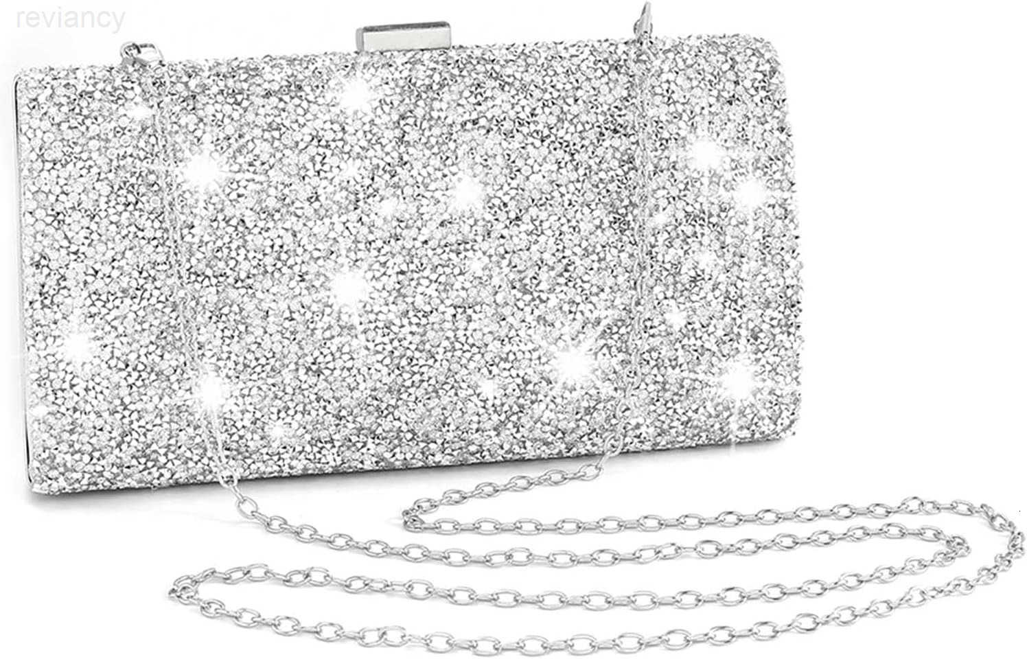 Evening Clutch Bag Double Sided Diamond Bag Crossbody Purse Wedding Party Bag for WomenW250908