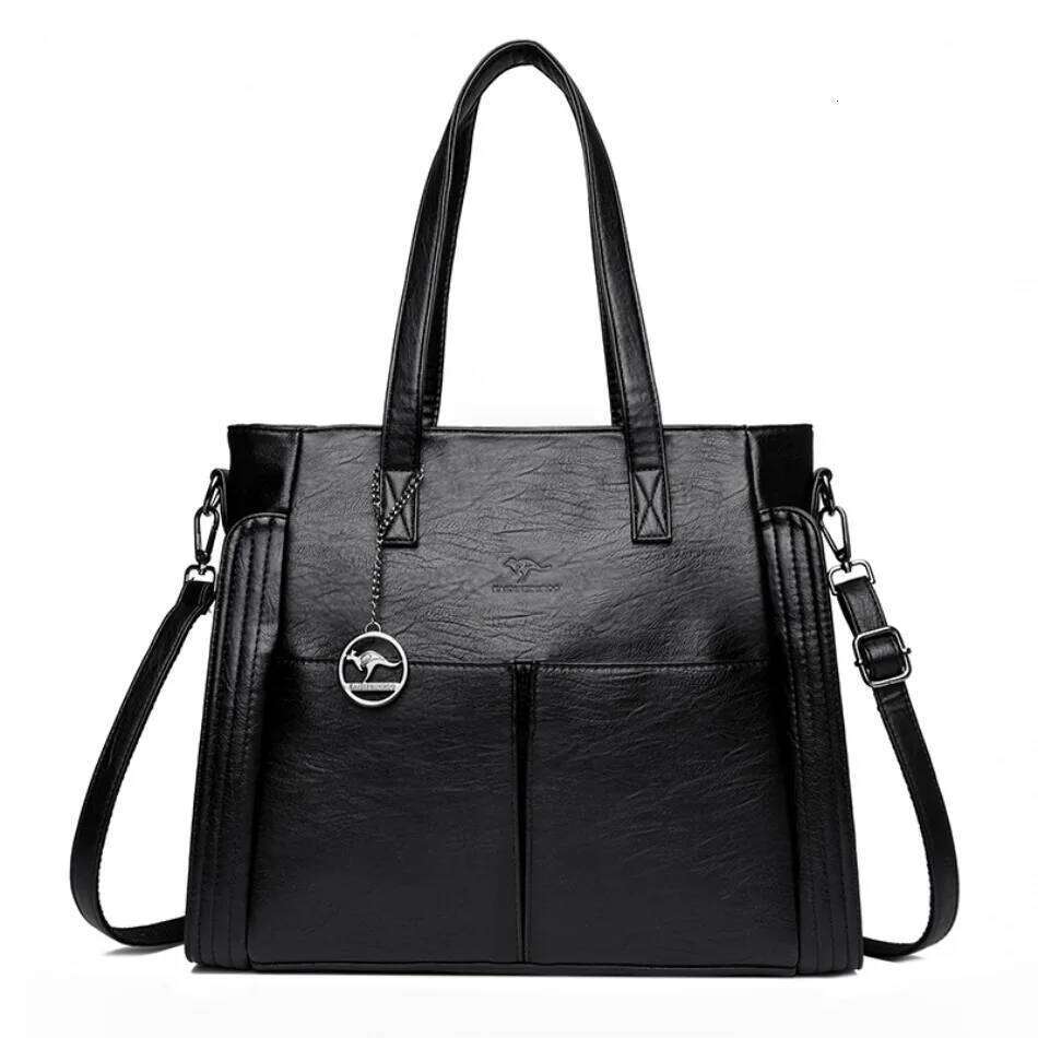 Genuine Brand Fashion High Quality 3 Layers Leather Handbag Crossbody Bags For Women Lady Large Capacity 2024