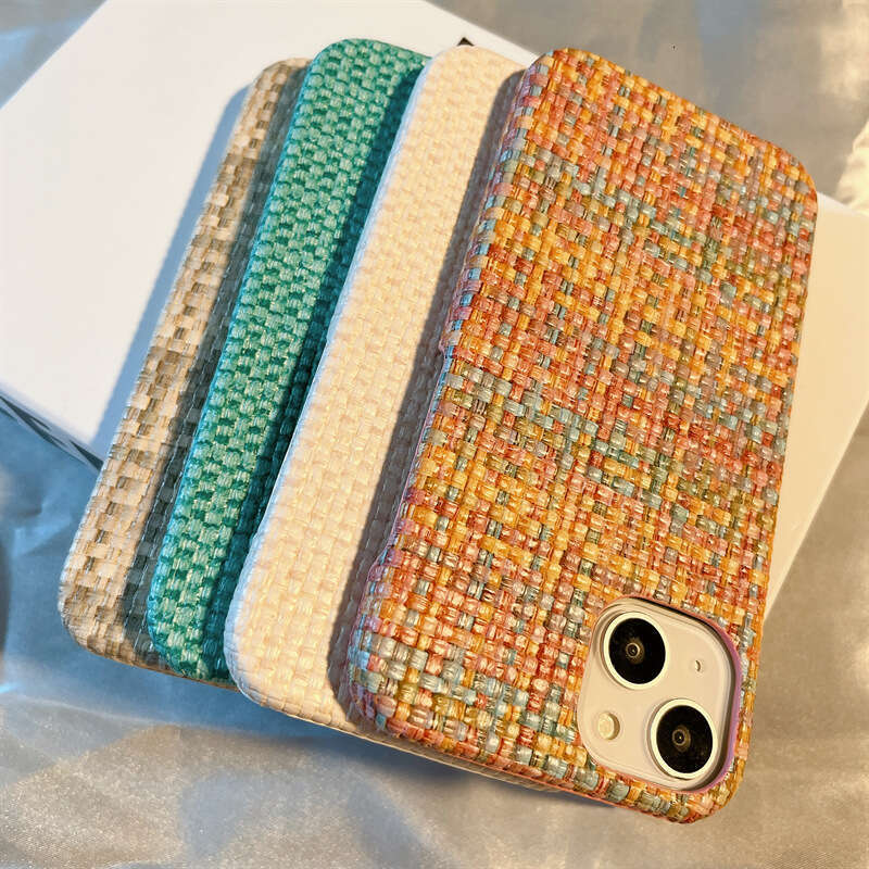 DHgargets Autumn and Winter Chanel Style Woven Pattern Compatible with iPhone 15 Pro Max Apple 16 Case New Model