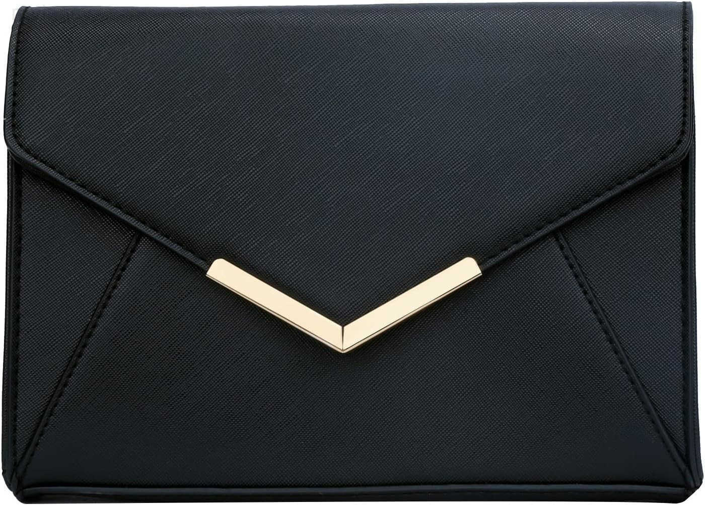 Women Elegant Faux Leather Evening Envelope Clutch Purse Foldover Bags for Party Wedding PromW250908