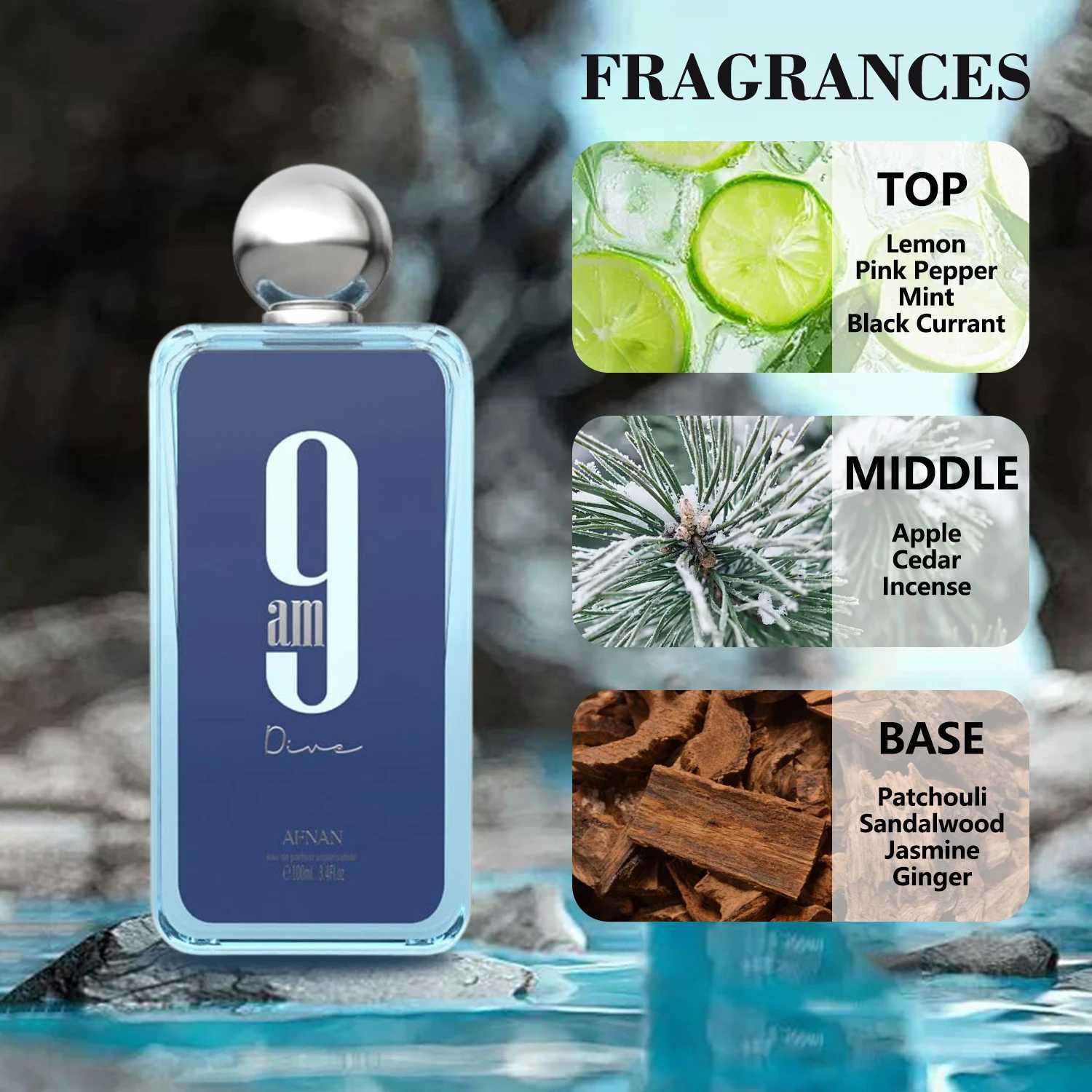 00ML Afnan 9 PM Rebel Unisex Eau De Parfum Original Arabic Perfume High Quality Brand Perfume For Men For Women Holiday Gifts W250908