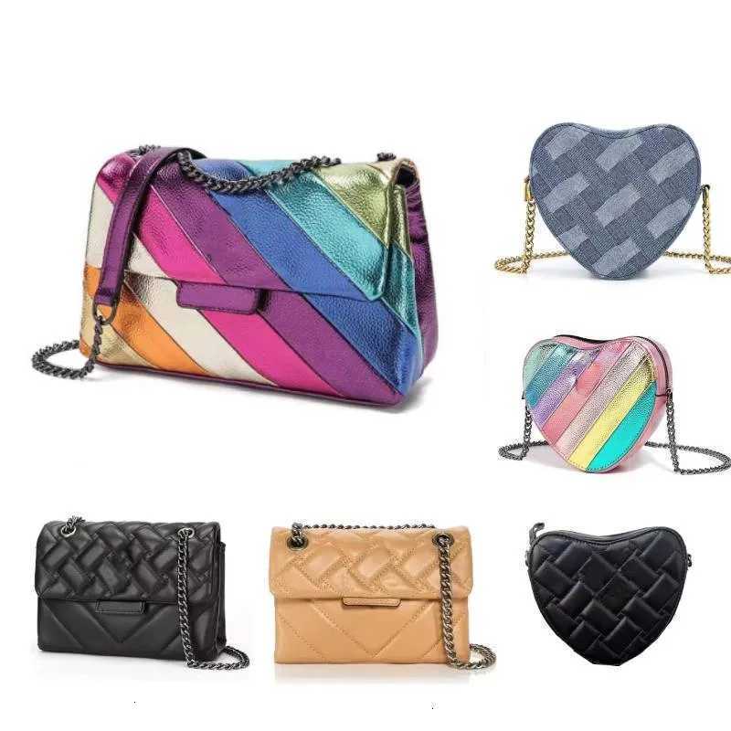 clutch evening bags Leather Purse eagles Handbag Stripes Rainbow Designer Women Mini Shoulder Bag Metal Pochette Tote Crossbody Chain Bags CSG24082111-15