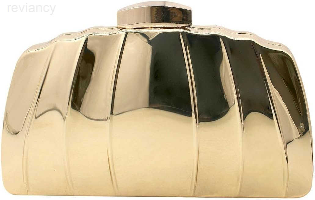 Women Sparkly Clutch Purse Unique Metallic Evening Bag Metal Box Handbag Purse Wedding Party Clutch Shoulder BagW250908