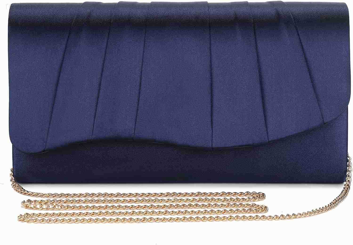 Clutch Purses for Women Formal Pleated Satin Evening Bag Purse Handbags Evening Clutch for Prom Party WeddingW250908