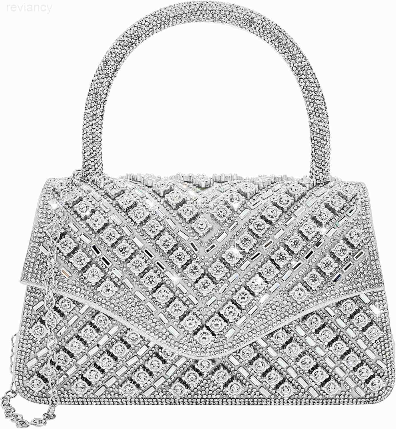Clutch Purses for Women Sparkly Rhinestones Purses and Handbags for Wedding Party Evening Crossbody Bag with ChainW250908