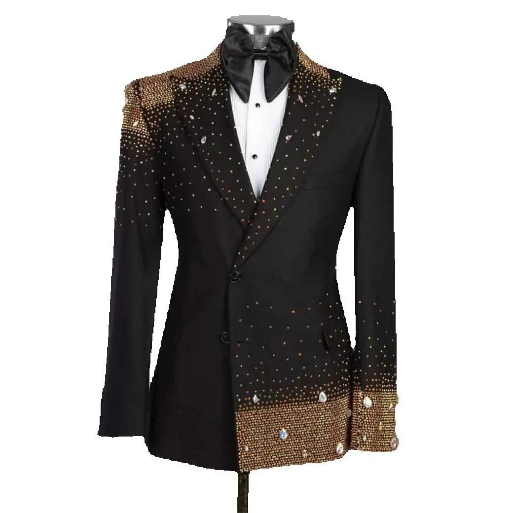 Fashion Wedding Men Suit Party Suits Slim Fit 2-Pcs Coat Pants Tailor-Made Beads Groom Groomsman Formal Occasions Customized M254235