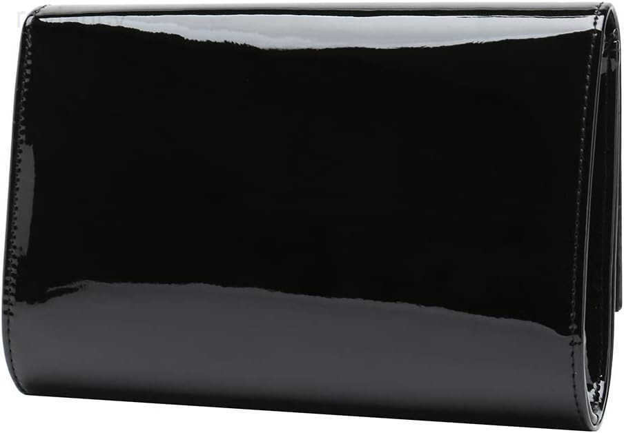 Patent Leather Flap Clutch Classic Elegant Evening Bag Chic Dress PurseW250908