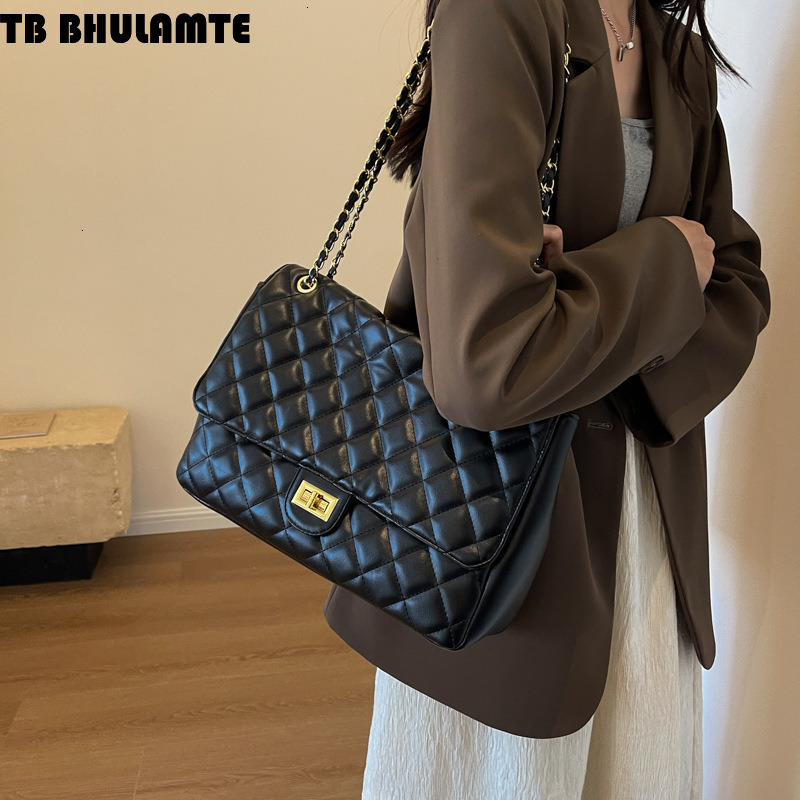 Luxury Bag TB BHULAMTE Designer Bag Fashion Solid Color Versatile Women's Bag 2025 New Trend Large Capacity Quilted Chain Bag Stylish Single Shou