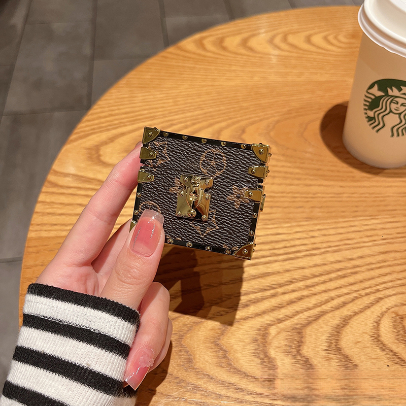 Protective 3 Presbyopia Suitable for Pro Wireless Bluetooth Apple Earphone Case Trendy Brand Leather Square 2nd 3rd Generation Silicone Pro2 High-end 