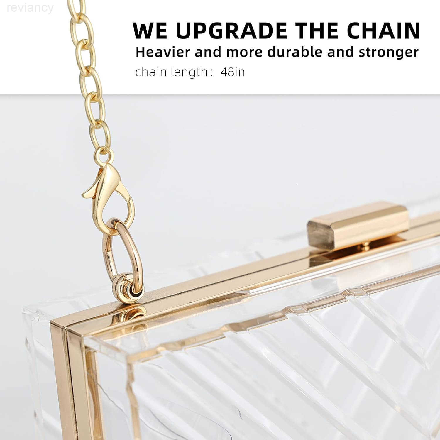 Clear Purses For Women Acrylic Clear Clutch Bag Stadium ApprovedW250908