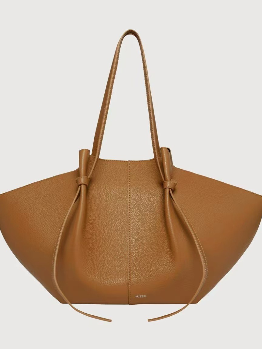 2025 fashionable YUZEFI Wing Bag Genuine Leather Tote Armpit Bag