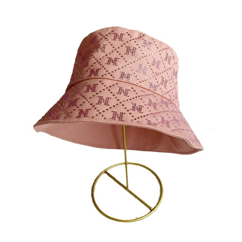 designer hat Ins spring summer sun luxury full rhinestone letter n fashion fisherman wide brim faceshielding small bucket hat hats for men mens cap