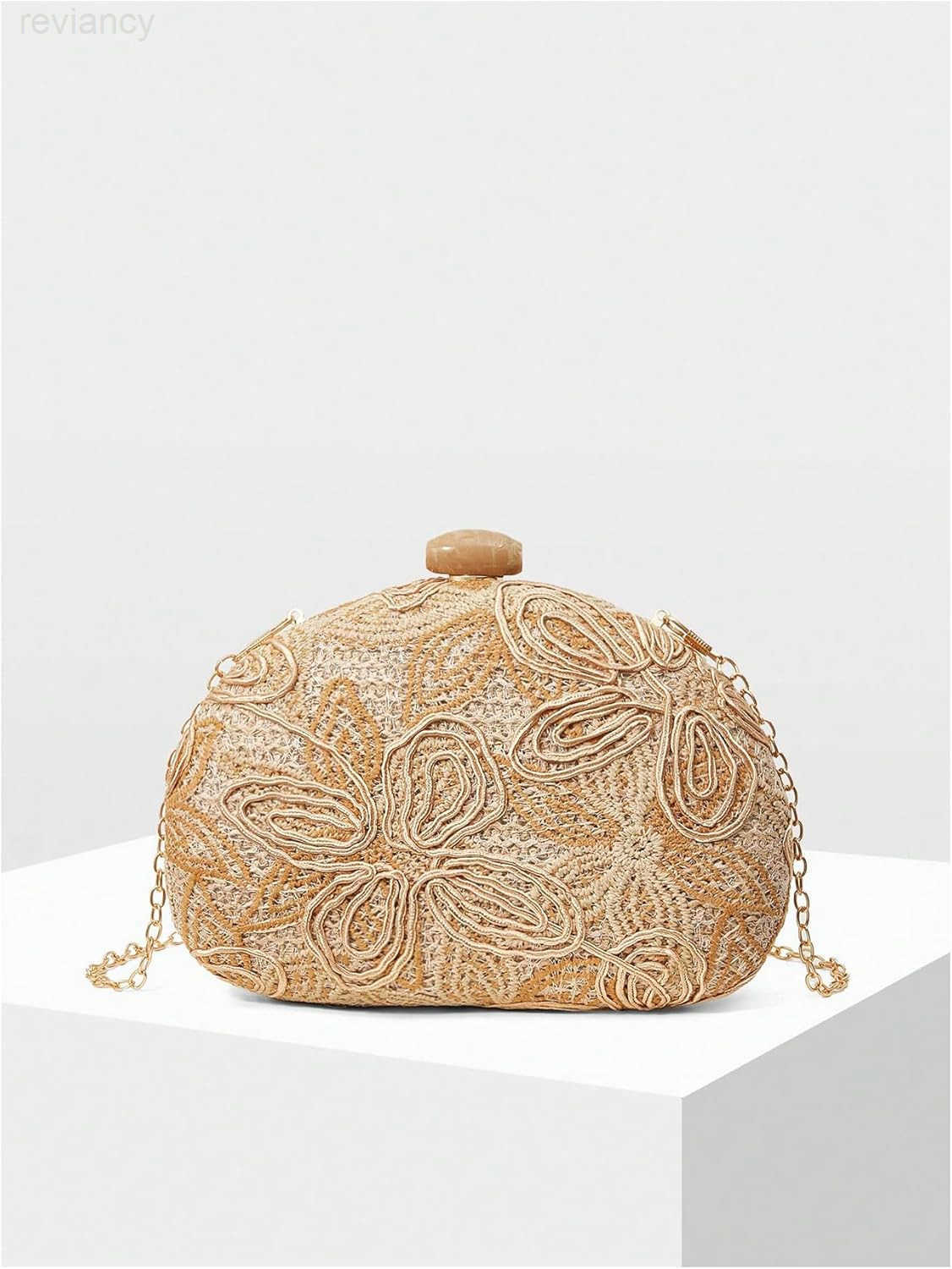 Womens Shell Shaped Clutch Purse Ruched Mini Crossbody Bag Elegant Evening Handbag with Chain StrapW250908