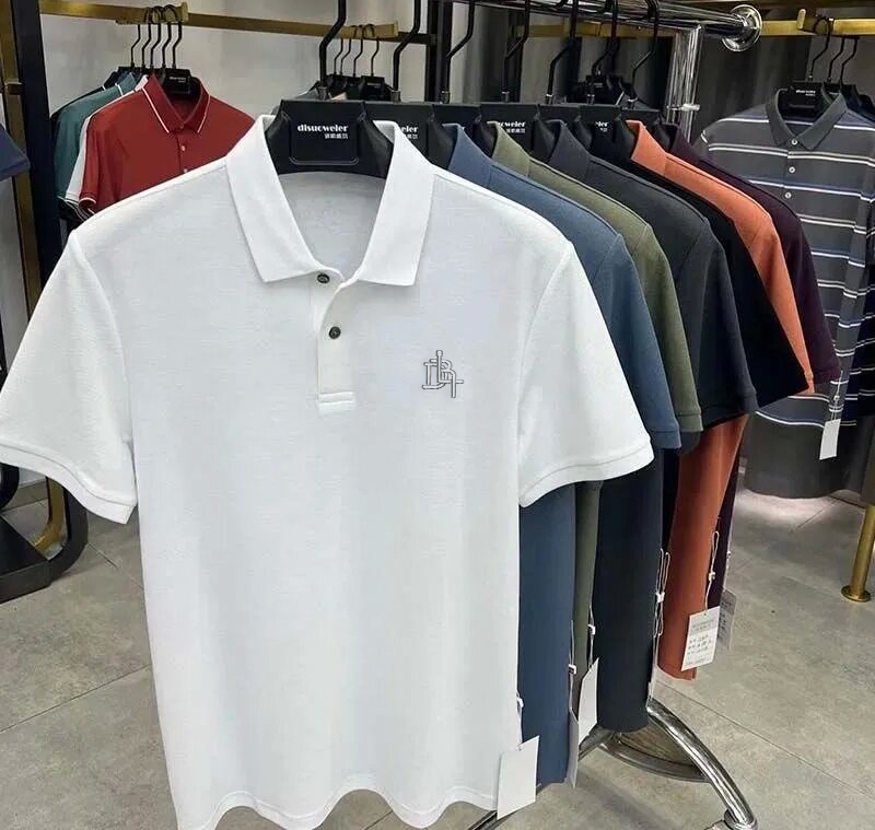 Men's Polos Cotton High-end Luxury Short Sleeve Polo Shirt 2025 Summer Designer Brand Logo Embroidered T-shirt Fashion Wear