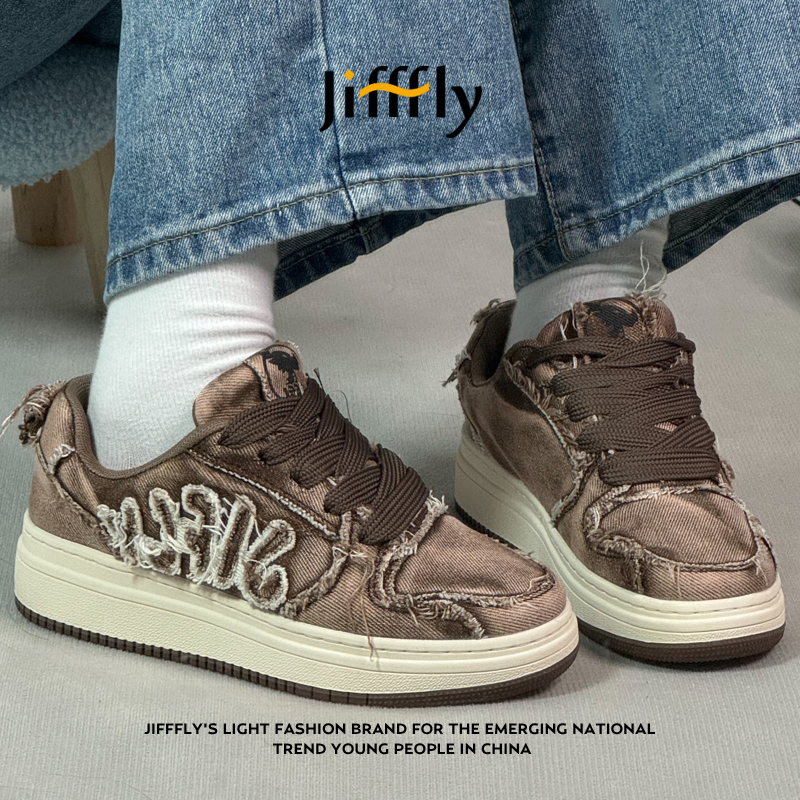 Jiffflydesigner Men's and women's hot Breathable Skateboarding Shoes - Casual, Comfortable, Four Seasons Style