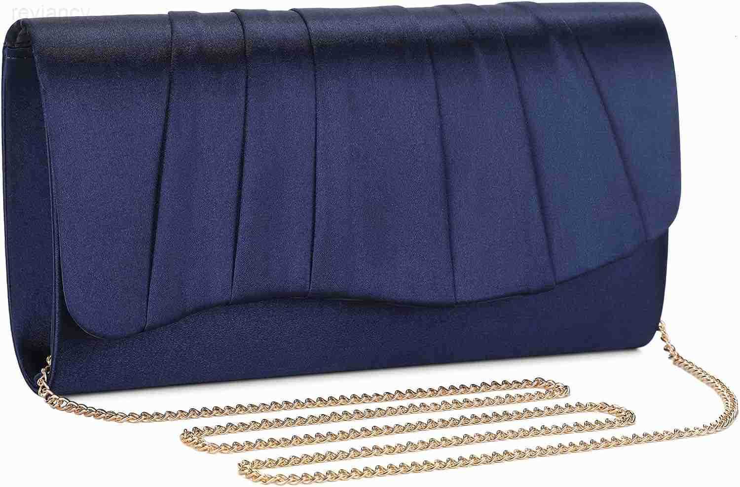 Clutch Purses for Women Formal Pleated Satin Evening Bag Purse Handbags Evening Clutch for Prom Party WeddingW250908