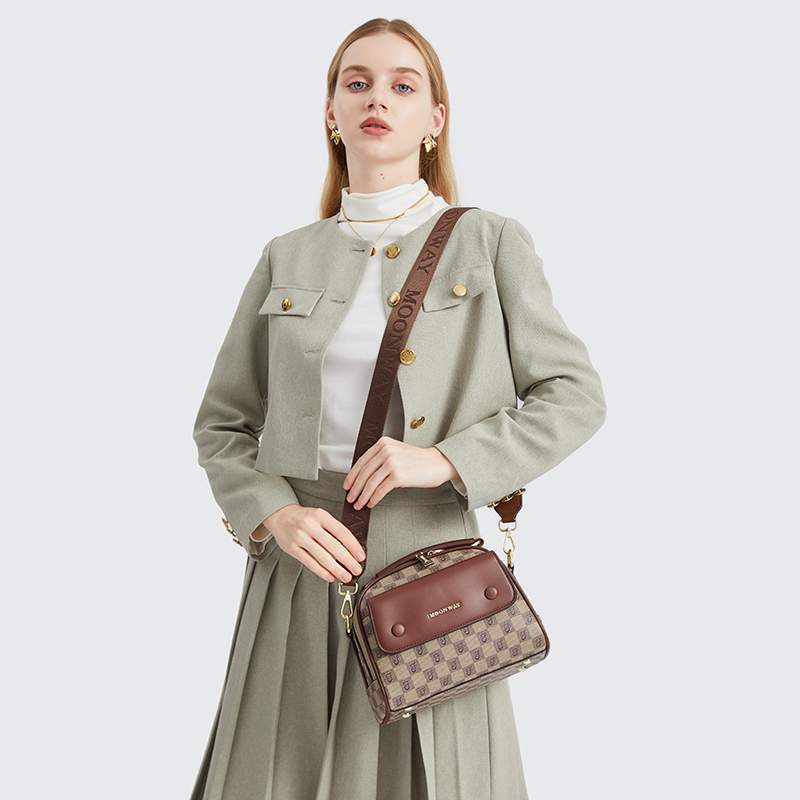 MKF Designer bag free shipping 2025 new fashionable temperament Boston bag high-end printed shoulder crossbody bag for women