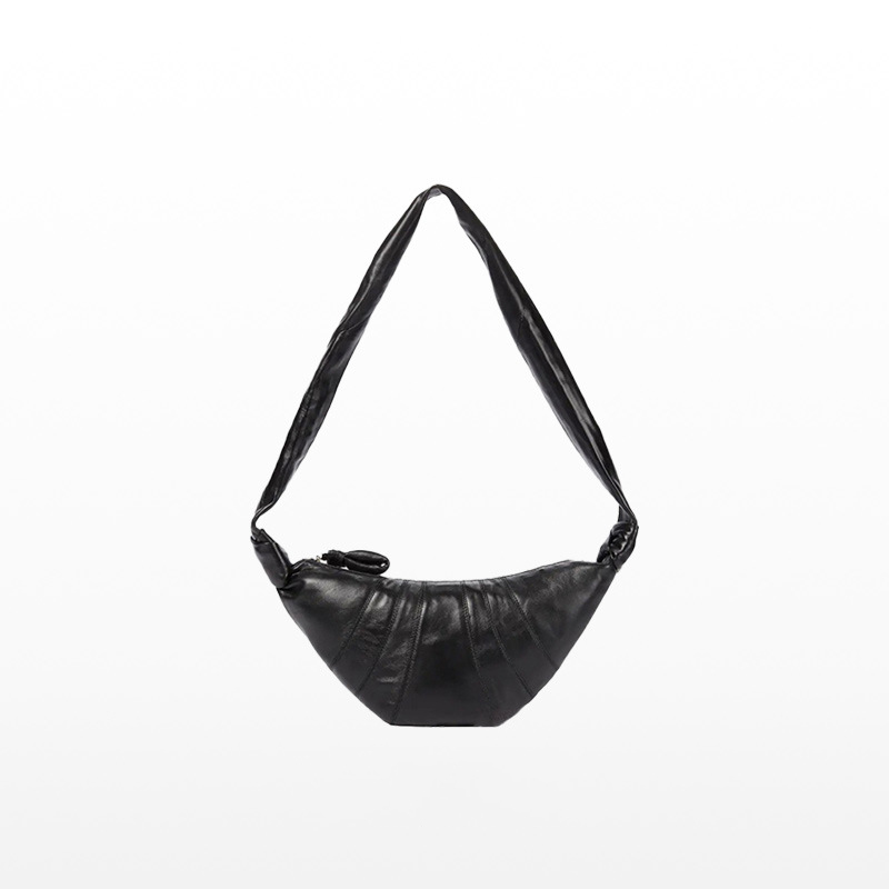 2025 Croissant Horn Bun Stylish Versatile Niche Sheepskin Dumpling Bag Single Shoulder Crossbody Bag for Women