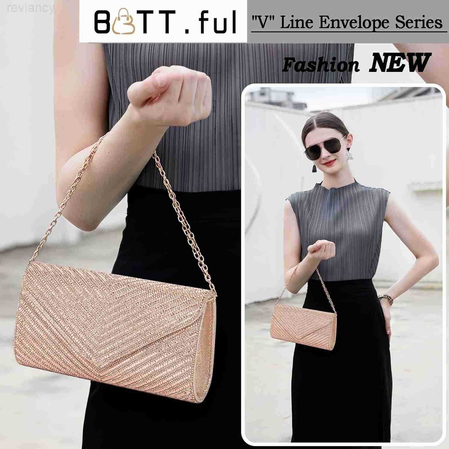 Womens Evening Handbags Envelope Clutch Purses Ladies Crossbody Bags Rhinestone Wedding Bag Shoulder Bag for WomenW250908