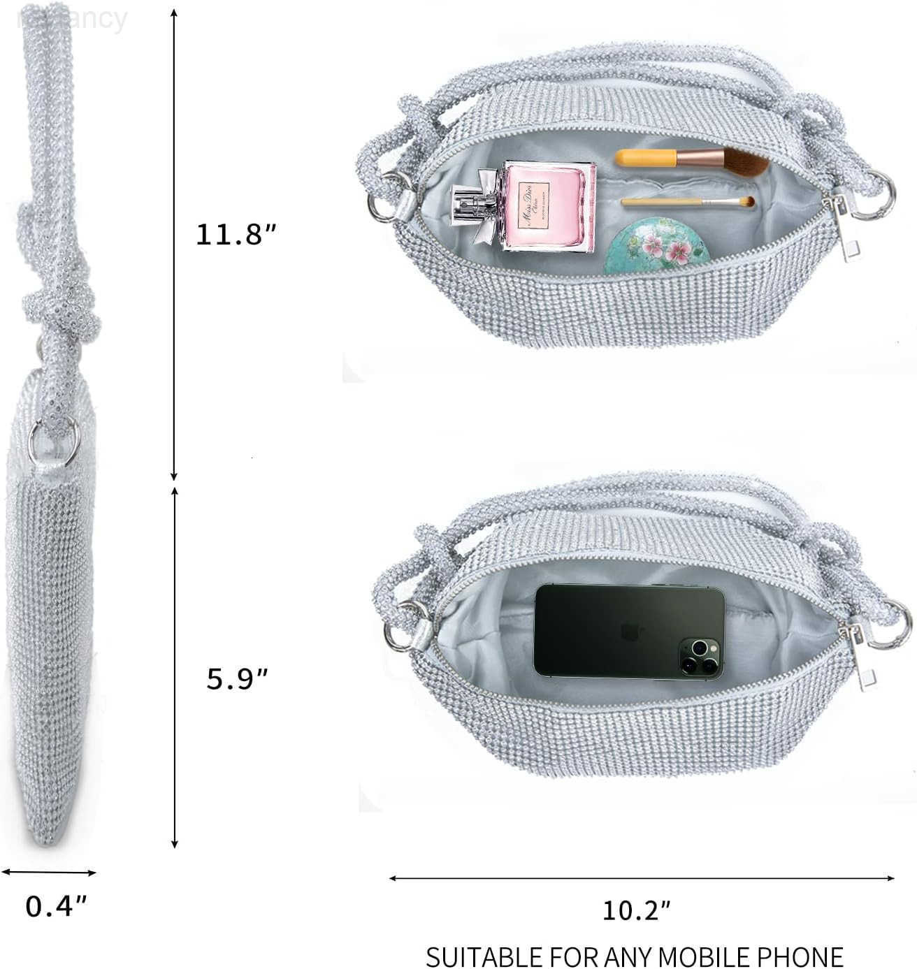 Women Gold Clutch Rhinestone Gold Purse WeddingEvening Clutch Purses For Women 10204669W250907