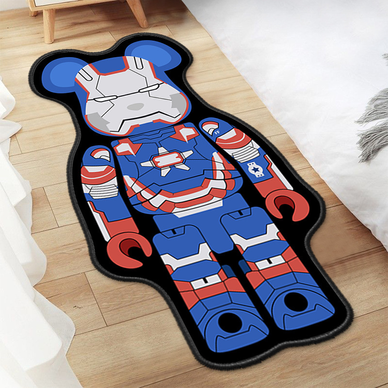 Cartoon Violent Bear Creative Trendy Bedroom Bedside Rug Living Room Floor Mat Internet Celebrity Photo Decoration Carpet ddmythur