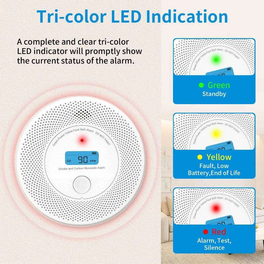 Standalone 2 in 1 Combo Fire Alarm, Vcs62 - Detector and Carbon Monoxide Alarm