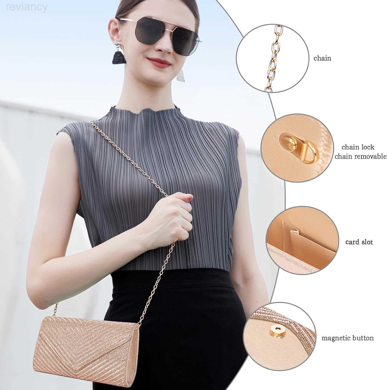 Womens Evening Handbags Envelope Clutch Purses Ladies Crossbody Bags Rhinestone Wedding Bag Shoulder Bag for WomenW250908