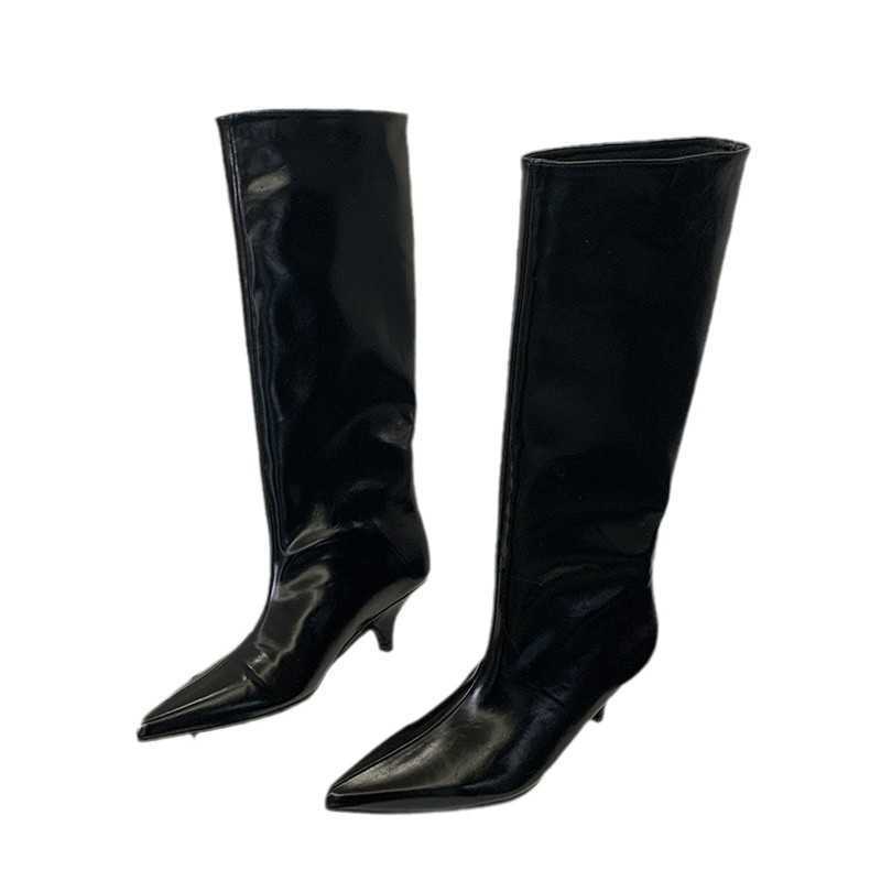 Wedge Wide Tube Riding Boots for Women, Autumn and Winter, Simple and Elegant, Fleece-Lined High Tube Boots, Long Boots, Over-the-Knee Boots