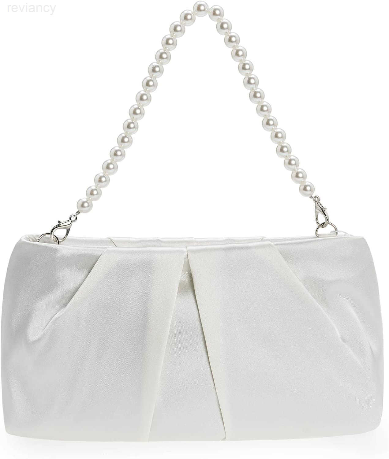 Evening Bag Women Wedding Party Handbag Small Dressy Formal Purse Pleated Satin ClutchW250908