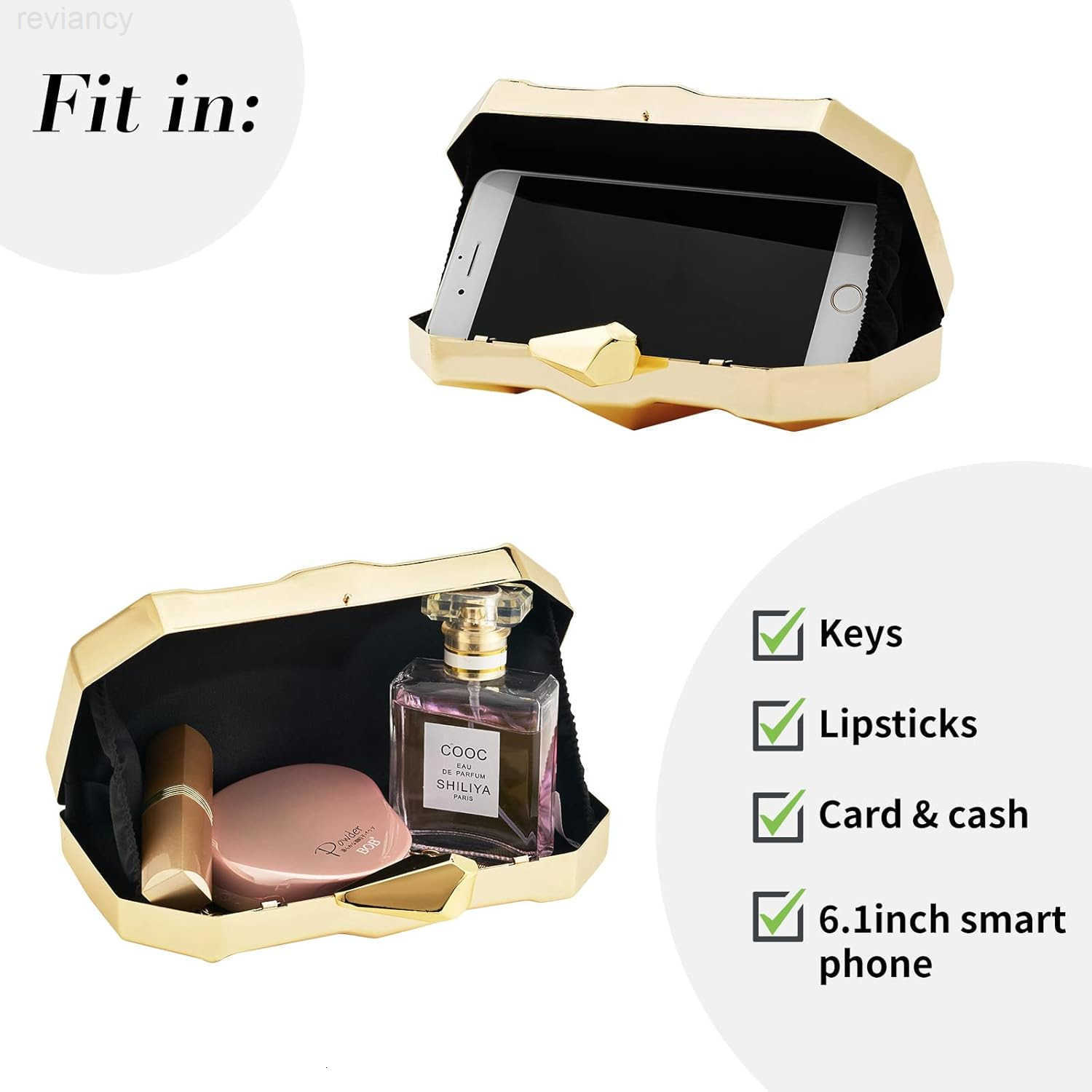 Women Lattice Pattern Metal Evening Clutch BagGeometric Evening Clutch Purse Handbag With Chain StrapW250908