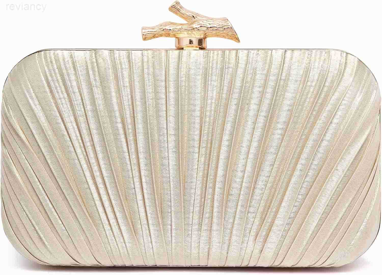 Purses for Women Evening Bag Handbags Formal Pleated Clutch Bag with Chain for Prom Wedding Party Blacktie affairsW250908