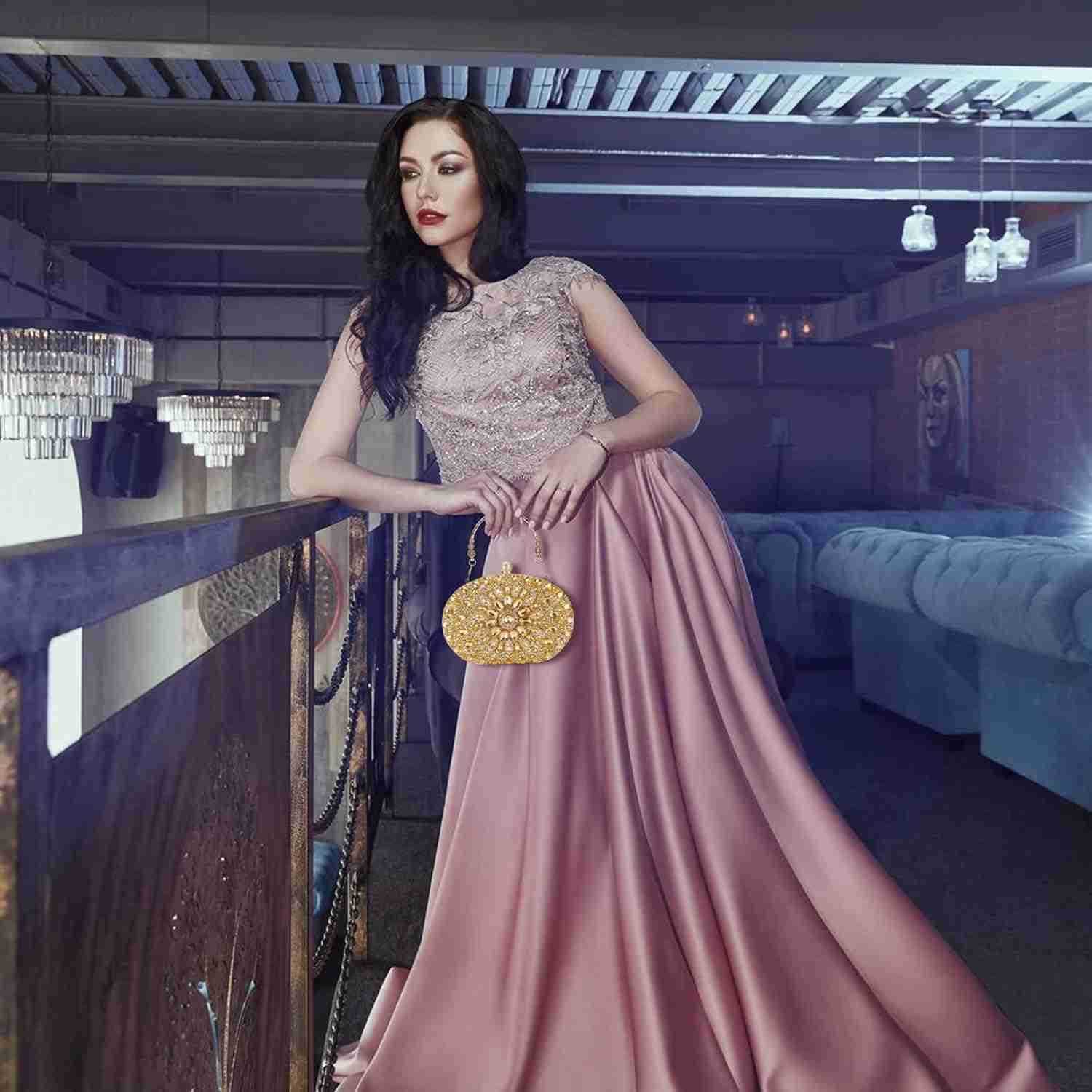 Evening Clutch Purses for Women Evening WeddingsParty Purses Crystal Diamond Glitter Sparkly HandbagW250908