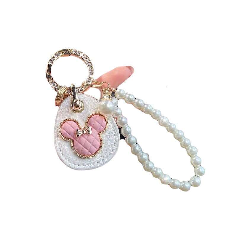 DHEssentials Cute Car Keychains for Girls: Leather - made, Suitable for Bags & Car Accessories