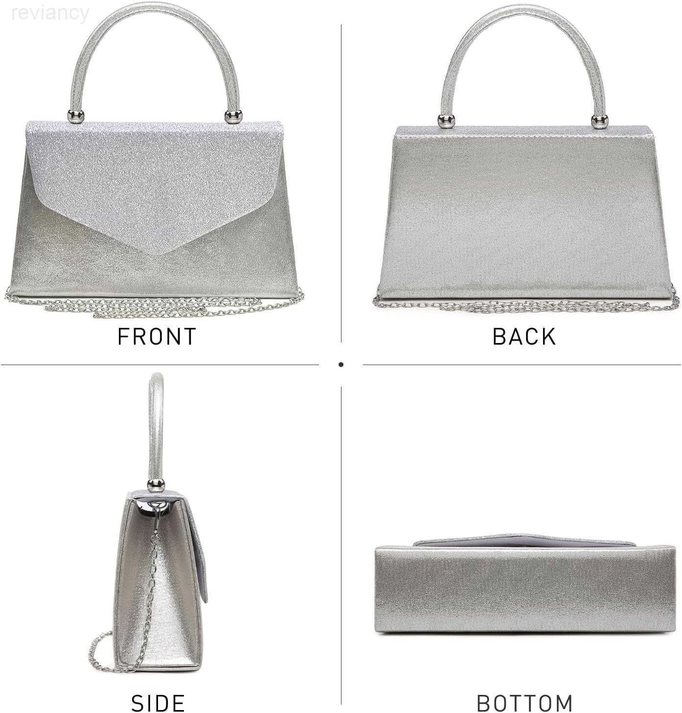 Womens Evening Bag Party Clutches Wedding Purses Cocktail Prom Handbags with Frosted GlitteringW250907