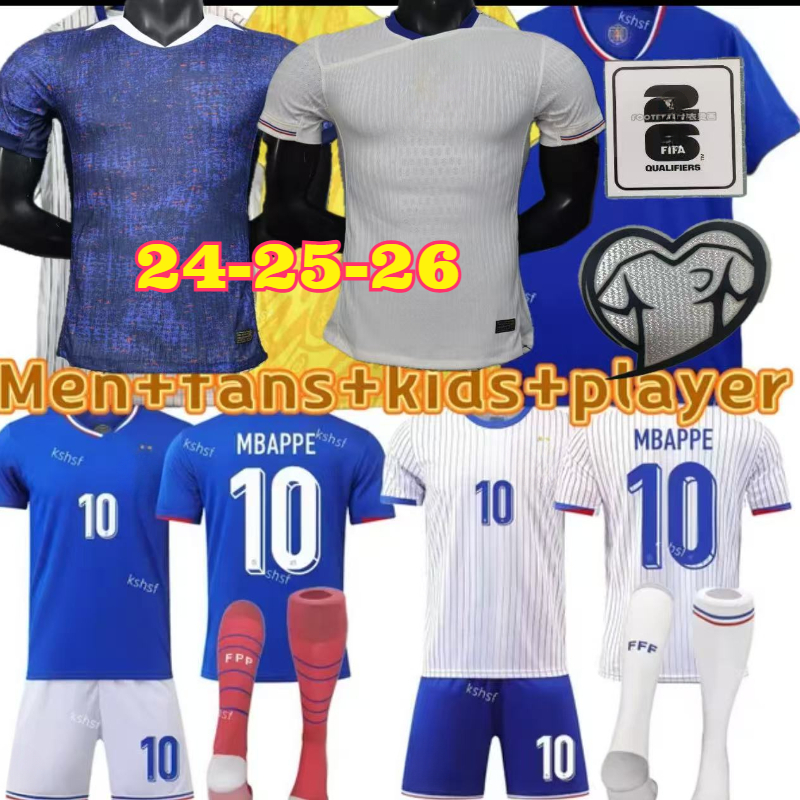 24 25 Euro Cup French Home jersey MBAPPE soccer jerseys DEMBELE COMAN SALIBA KANTE Maillot de foot equipe Maillots GRIEZMANN kids kit Men player football shirt NEW