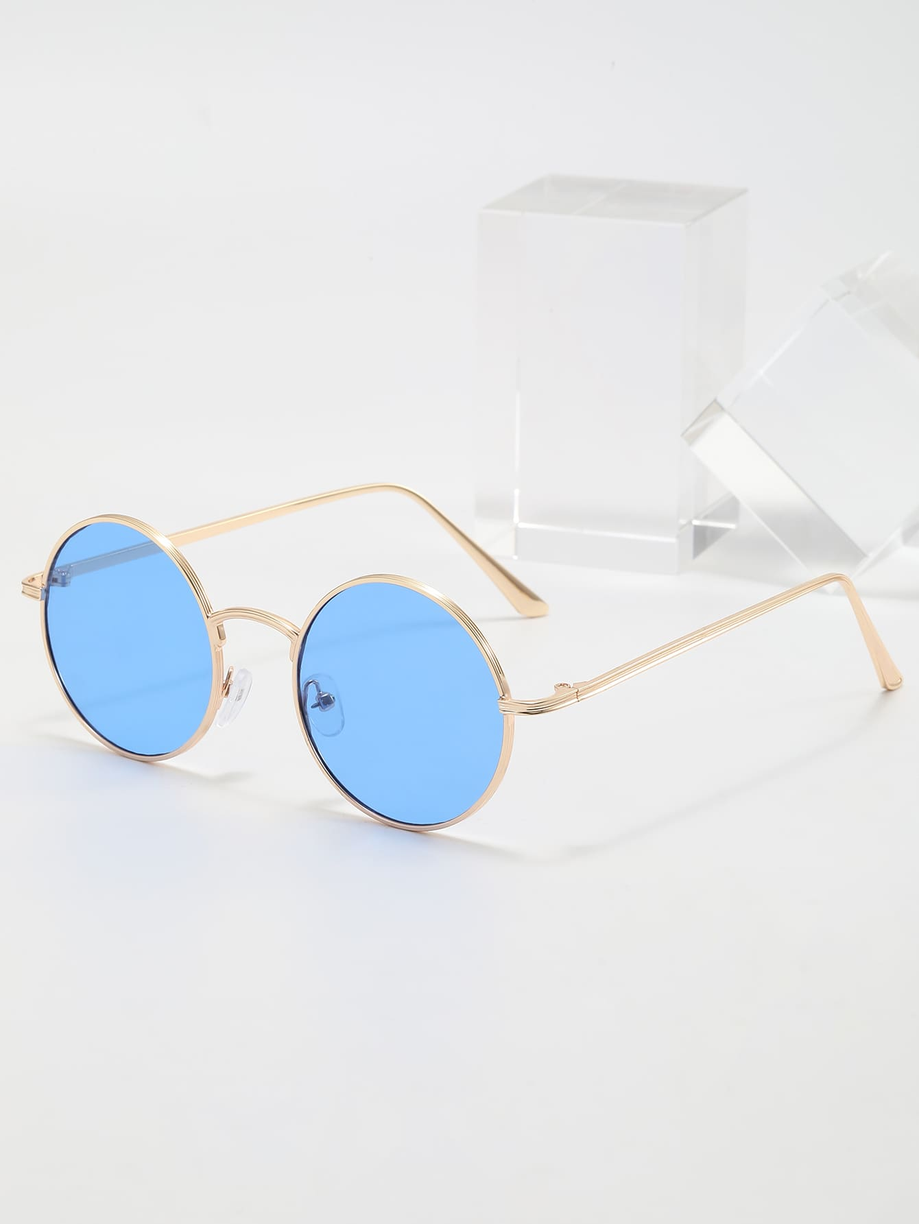 Multi-coloured retro round frame punk fashion men's sunglasses metal full frame fashion large frame metal sunglasses for travelling high-quality