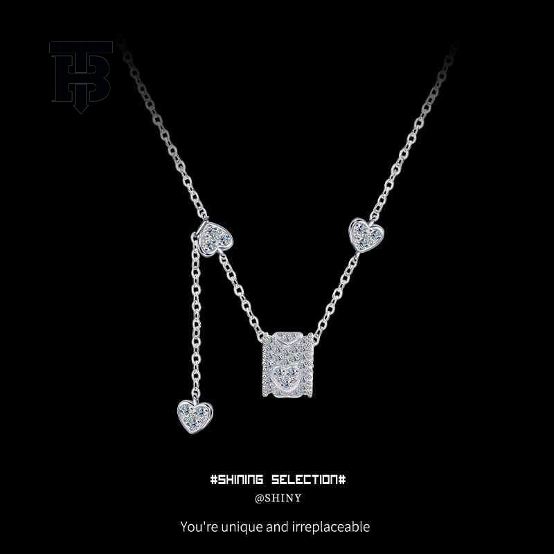 TB BHULAMTE Designer Luxury Niche Light Luxury High-end Pure Silver Necklace Versatile Clavicle Chain Non-fading Fashion Jewelry